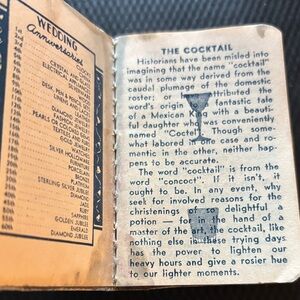 Tiny Vintage Address Book including Cocktail Recipes